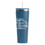 Sister Quotes and Sayings RTIC Everyday Tumbler with Straw - 28oz - Steel Blue - Double-Sided