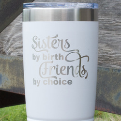 Sister Quotes and Sayings 20 oz Stainless Steel Tumbler - White - Single Sided