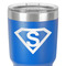 Super Hero Letters 30 oz Stainless Steel Ringneck Tumbler - Blue - Close Up