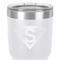 Super Hero Letters 30 oz Stainless Steel Ringneck Tumbler - White - Close Up