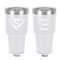 Super Hero Letters 30 oz Stainless Steel Ringneck Tumbler - White - Double Sided - Front & Back