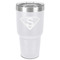 Super Hero Letters 30 oz Stainless Steel Ringneck Tumbler - White - Front