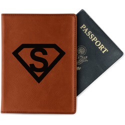 Super Hero Letters Passport Holder - Faux Leather - Single Sided