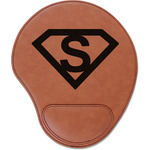 Super Hero Letters Leatherette Mouse Pad with Wrist Support