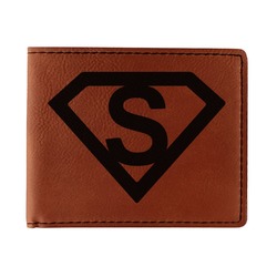 Super Hero Letters Leatherette Bifold Wallet - Double Sided (Personalized)