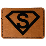 Super Hero Letters Faux Leather Iron On Patch - Rectangle