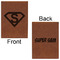 Super Hero Letters Leatherette Sketchbooks - Large - Double Sided - Front & Back View