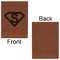 Super Hero Letters Leatherette Sketchbooks - Large - Single Sided - Front & Back View