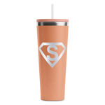 Super Hero Letters RTIC Everyday Tumbler with Straw - 28oz - Peach - Single-Sided