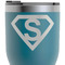 Super Hero Letters RTIC Tumbler - Dark Teal - Close Up