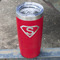 Super Hero Letters Red Polar Camel Tumbler - 20oz - Angled