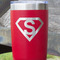 Super Hero Letters Red Polar Camel Tumbler - 20oz - Close Up