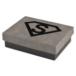 Super Hero Letters Small Gift Box w/ Engraved Leather Lid