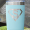 Super Hero Letters Teal Polar Camel Tumbler - 20oz - Close Up