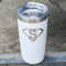 Super Hero Letters White Polar Camel Tumbler - 20oz - Angled