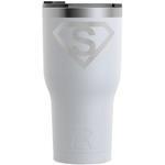 Super Hero Letters RTIC Tumbler - White - Engraved Front