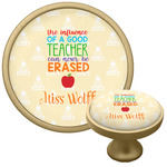 Teacher Gift Cabinet Knob - Gold (Personalized)