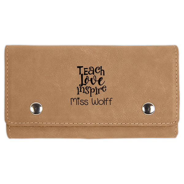 Custom Teacher Gift Cards & Dice Set - Light Brown (Personalized)