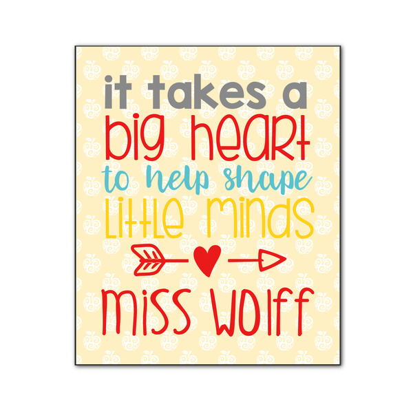 Custom Teacher Gift Wood Print - 20" x 24" (Personalized)