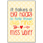 Teacher Gift Wood Print - 20" x 30" (Personalized)