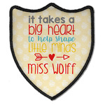 Teacher Gift Iron on Shield Patch B (Personalized)