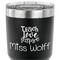 Teacher Quote 30 oz Stainless Steel Ringneck Tumbler - Black - CLOSE UP
