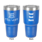 Teacher Gift 30 oz Stainless Steel Tumbler - Royal Blue - Double-Sided (Personalized)