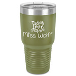 Teacher Gift 30 oz Stainless Steel Tumbler - Olive - Single-Sided (Personalized)