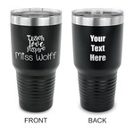 Teacher Gift 30 oz Stainless Steel Tumbler - Black - Double-Sided (Personalized)