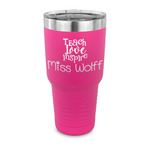 Teacher Gift 30 oz Stainless Steel Tumbler - Pink - Single-Sided (Personalized)