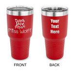 Teacher Gift 30 oz Stainless Steel Tumbler - Red - Double-Sided (Personalized)