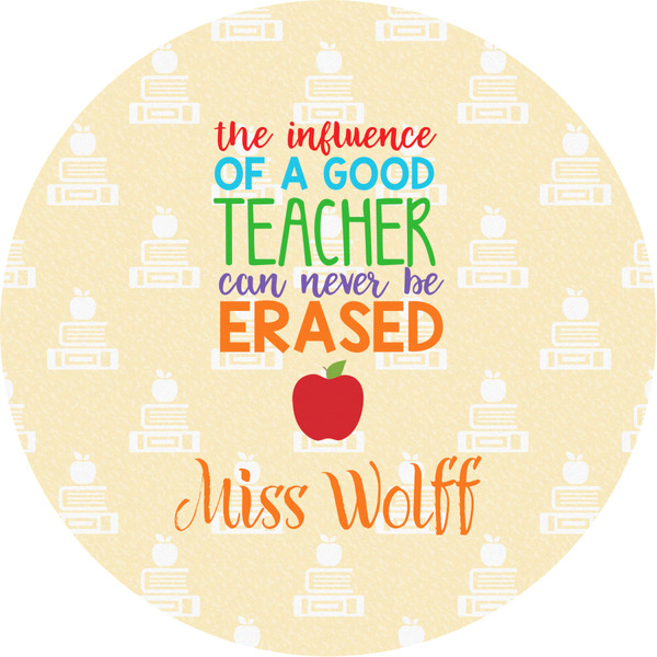 Custom Teacher Gift Multipurpose Round Labels - 4" (Personalized)