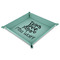 Teacher Quote 9" x 9" Teal Leatherette Snap Up Tray - MAIN