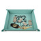 Teacher Quote 9" x 9" Teal Leatherette Snap Up Tray - STYLED