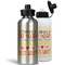 Teacher Quote Aluminum Water Bottles - MAIN (white &silver)