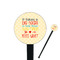 Teacher Quote Black Plastic 7" Stir Stick - Round - Closeup