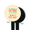 Teacher Quote Black Plastic 7" Stir Stick - Single Sided - Round - Front & Back