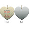 Teacher Quote Ceramic Flat Ornament - Heart Front & Back (APPROVAL)