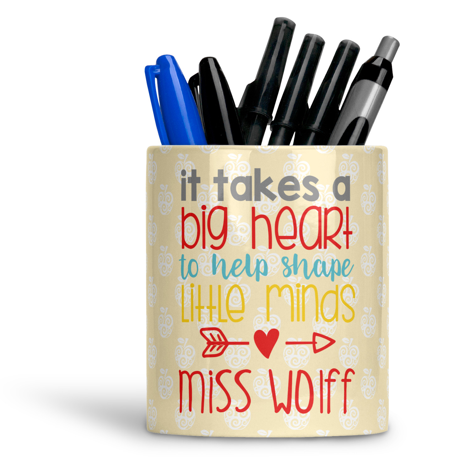 Teacher Quote Design Custom Ceramic Pen Holder