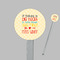 Teacher Quote Clear Plastic 7" Stir Stick - Round - Closeup