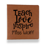 Teacher Gift Leather Binder - 1" - Rawhide (Personalized)