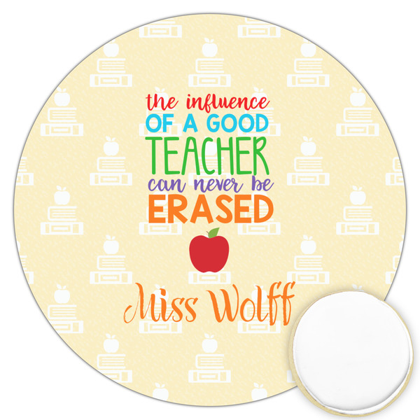 Custom Teacher Gift Printed Cookie Topper - 3.25" (Personalized)
