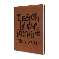 Teacher Gift Leather Sketchbook - Small - Double-Sided (Personalized)