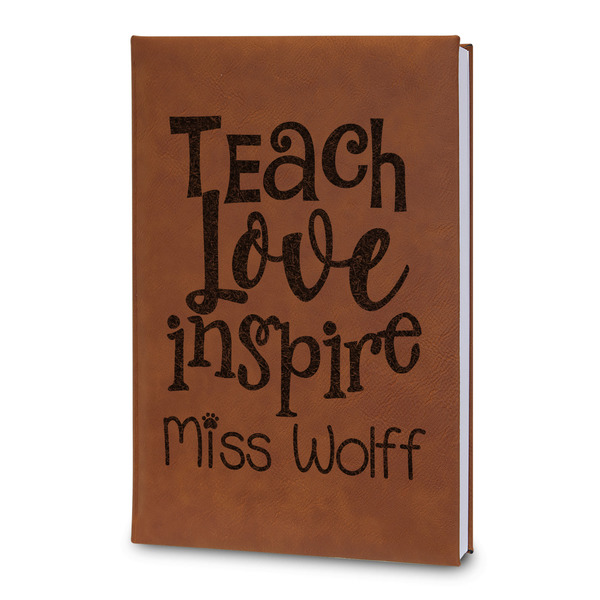 Custom Teacher Gift Leatherette Journal - Large - Double-Sided (Personalized)