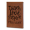 Teacher Quote Leatherette Journals - Large - Double Sided - Angled View