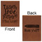 Teacher Quote Leatherette Journals - Large - Double Sided - Front & Back View