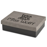 Teacher Gift Gift Boxes w/ Engraved Leather Lid (Personalized)