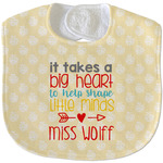 Teacher Gift Velour Baby Bib (Personalized)