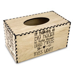 Teacher Gift Wood Tissue Box Cover - Rectangle (Personalized)