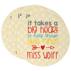 Teacher Gift Round Paper Coasters (Personalized)